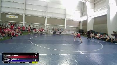 120 lbs Round 1 (8 Team) - Colin Strayer, Indiana vs Ty Valenzuela, Georgia
