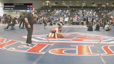 124 lbs Consi Of 16 #1 - Alexis Lauta, PA vs Sophia Lee, TN