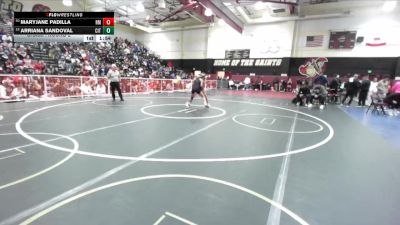 110 lbs Champ. Round 2 - Maryjane Padilla, Rancho Mirage vs Arriana Sandoval, Citrus Valley