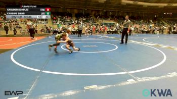 60 lbs Consi Of 8 #2 - Caulder Schultz, Team Tulsa Wrestling Club vs Cassius Siers, Lake Legends Wrestling Club