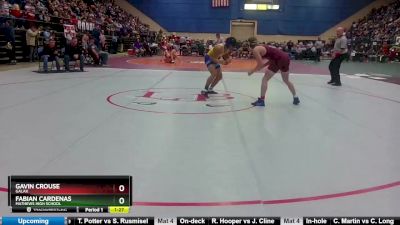 1 - 157 lbs Quarterfinal - Fabian Cardenas, Mathews High School vs Gavin Crouse, Galax