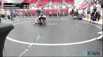 80 lbs 3rd Place - Waylon Barnes, Harrah Little League Wrestling vs DeAndre Denmark Jr., D3 Wrestling Cluib