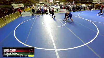 250 lbs Cons. Round 2 - Gregg Arends, Lodi Wrestling Club vs Anthony Baeza, Firebaugh High School Wrestling