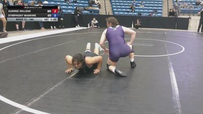 180 lbs Champ. Round 2 - Symphony Mankwe, Oklahoma City University vs Audree Willess, Missouri Valley College