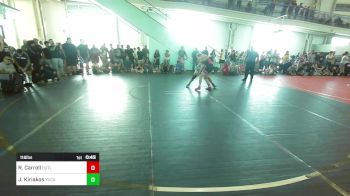 116 lbs Consi Of 16 #1 - Roman Carroll, Outlaw WC vs Joshua Kiriakos, Yucaipa Thunder WC