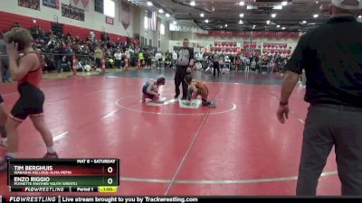 90 lbs Cons. Round 1 - Tim Berghuis, Wabasha-Kellogg-Alma-Pepin vs Enzo Riggio, Poynette Panther Youth Wrestli