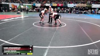 285 lbs Champ. Round 1 - Chris Strawderman, South Anchorage High School vs Tanner Meding, South Anchorage High School