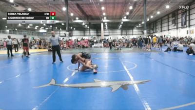 85 lbs Benex Velasco, SLY FOX WRESTLING CLUB vs Kingston Behrooz, 84 ATHLETES