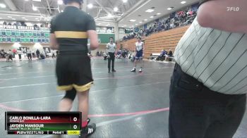 132 lbs Consolation 1st - Carlo Bonilla-Lara, Mission Bay vs Jayden Mansour, Granite Hills (El Cajon)