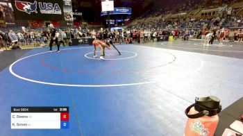 100 lbs Rnd Of 32 - Chrystian Owens, Arizona vs Kiyan Simon, Alabama