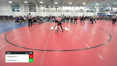 111 lbs Round Of 16 - JJ Sweeney, Red Roots WC vs Cameron Rambone, Milo WC