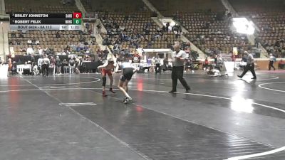 6A 113 lbs 3rd Place Match - Briley Johnston, Saraland vs Robert Felix, Northridge High School