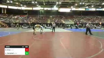 160 lbs Round Of 64 - Brayden Gray, Legacy Elite WC vs Luke Campbell, Slammers