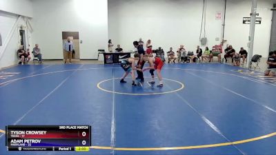 110 lbs Placement Matches (8 Team) - Tyson Crowsey, Texas vs Adam Petrov, Maryland