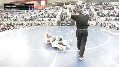 U23 Women - 72 lbs Quarters - Darby Weidl, KS vs Rose Cassioppi, IL
