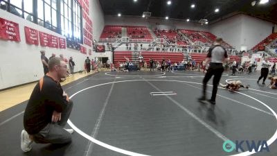 52 lbs Semifinal - Bryton Foster, Cushing vs Gray Fife, Tecumseh Takedown Club