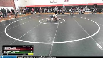 120 lbs Champ. Round 2 - Brayden Teunissen, Woodstock (MARIAN) vs Nick WIlliams, Frankfort (LINCOLN-WAY EAST)