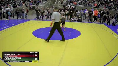 84 lbs Champ. Round 2 - Cael Gunderson, Hi Desert Mat Club vs Royce Halstead, Salem Elite Mat Club