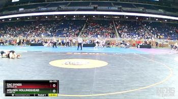 D3-175 lbs Cons. Round 3 - Holden Hollingshead, Clare HS vs Zac Dykes, Armada HS