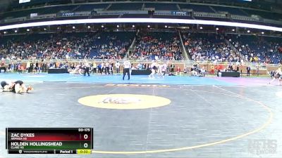 D3-175 lbs Cons. Round 3 - Holden Hollingshead, Clare HS vs Zac Dykes, Armada HS