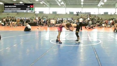 120 lbs Round Of 16 - Sam Wolford, LAW Blue - HSB vs Chase Karenbauer, Quest School Of Wrestling Black - HSB