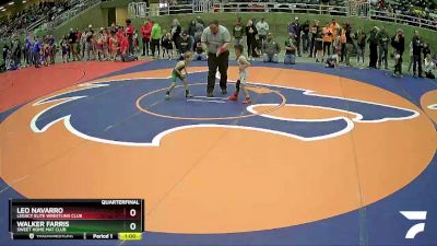 43 lbs Quarterfinal - Leo Navarro, Legacy Elite Wrestling Club vs Walker Farris, Sweet Home Mat Club