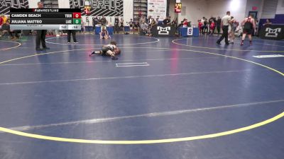 72 lbs Consy 3 - Camden Beach, Young Guns vs Juliana Matteo, Lake Catholic W.C.