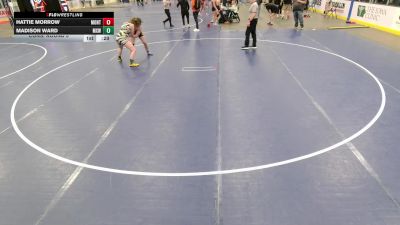 Junior Girls - 155 lbs Cons. Round 5 - Hattie Morrow, Montana vs Madison Ward, Midwest Xtreme Wrestling