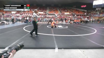 138 lbs Semifinal - Noah Wuthnow, Abilene HS vs Sammy Hershberger, Buhler HS