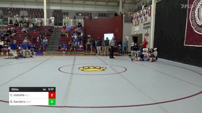 165 lbs Quarterfinal - Colby Isabelle, The Hill School vs Ben Sanders, Episcopal - Houston