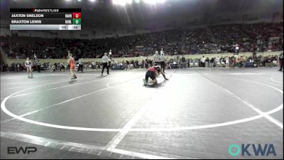 130 lbs Consi Of 16 #2 - Jaxton Snelson, Barnsdall Youth Wrestling vs Braxton Lewis, Noble Takedown Club