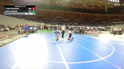 3A Boys 285 lbs Cons. Round 2 - Carl Orchard, Corbett Boys vs Noah Fuentes, Nyssa Boys