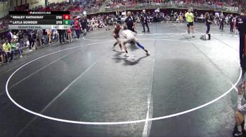 82 lbs Quarterfinal - Kealey Hathaway, Sutherland Youth Wrestling Club vs Layla Bowder, St Paul Youth Wrestling