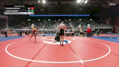 4A-190 lbs Champ. Round 1 - Charles McColl, Cheyenne South vs Logan Bauers, Green River