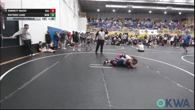 90 lbs Quarterfinal - Emmett Marr, Disciple Wrestling vs Rayden Lane, Midwest City Bombers Youth Wrestling Club