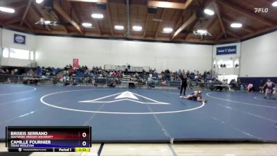 117 lbs Quarterfinal - Camille Fournier, Texas Wesleyan vs Briseis Serrano, Southern Oregon University