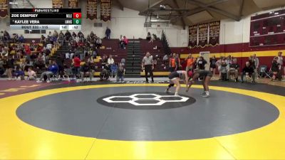 115 lbs Cons. Semi - Zoe Dempsey, New Lenox vs Kaylee Vera, Little Miami High School