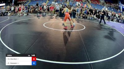 138 lbs Cons 16 #2 - Hunter Gordon, VT vs Eddie Kessen, OH