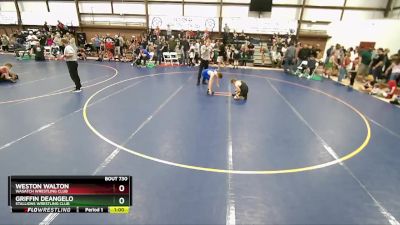 91 lbs Cons. Round 2 - Weston Walton, Wasatch Wrestling Club vs Griffin DeAngelo, Stallions Wrestling Club