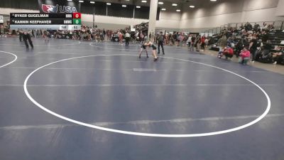 92 lbs Cons. Quarters - Ryker Gugelman, Moen Wrestling Academy vs Kannin Keefhaver, Open Mats Wrestling Club