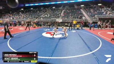 63 lbs Cons. Round 4 - Wyatt Mendez, Saratoga Wrestling Club vs Jace Nichols, Cowboy Kids Wrestling Club