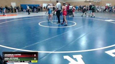 125lbs Champ. Round 1 - Sara DeYoung, Rogers (Puyallup) (Girls) vs Jasaideze Castro, Granger (Girls)