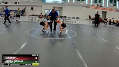 68 lbs Round 4 (6 Team) - Colton Self, BHWC Dirt Divers vs Leonidas Nicholas, Florida Fire