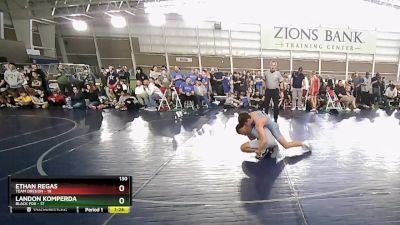 130 lbs Round 3 (4 Team) - Landon Komperda, Black Fox vs Ethan Regas, Team Oregon