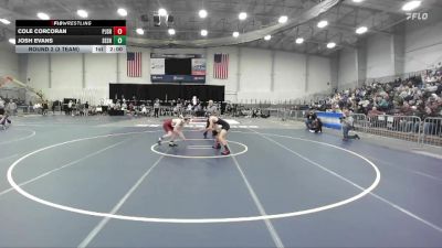 124 lbs Round 2 (3 Team) - Josh Evans, Sherburne-Earlville Sr HS vs Cole Corcoran, Port Jervis Sr HS