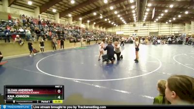 90-95 lbs Round 3 - Sloan Andrews, Sanderson Wrestling Academy vs Kaia Johnson, Utah