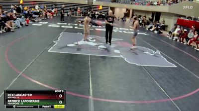 114 lbs Round 3 (4 Team) - Rex Lancaster, Holmen vs Patrick Lafontaine, Menomonie