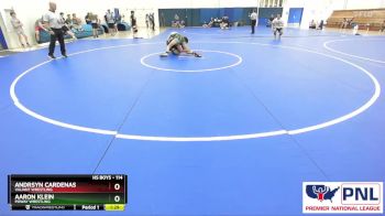 114 lbs Round 1 - Aaron Klein, Poway Wrestling vs Andrsyn Cardenas, Valiant Wrestling