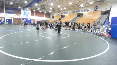42-46 lbs Round 2 - Camren Houck, Ridgecrest Wrestling Club vs Wolf Manuel, Wrightwood Wrestling Club