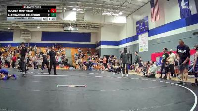 80 lbs Quarterfinal - Alessandro Calderon, Unaffiliated vs Holden Holyfield, Legacy Elite Wrestling Club